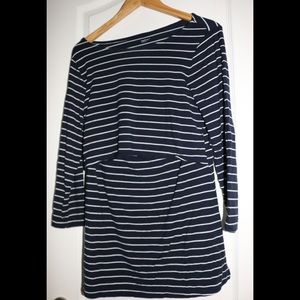 Gap Stripe Layer Nursing T-Shirt Navy/White Stripe